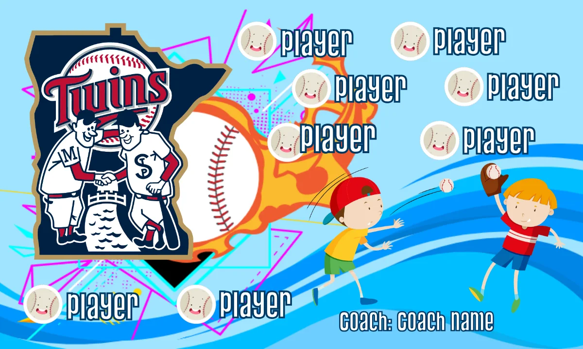 Minnesota Twins 2 Baseball Banner-custom-softball-banners-picture