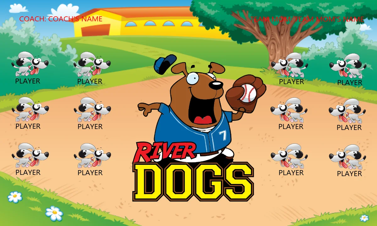 River Dog1 Softball Banner-fastpitch-softball-team-banners-images