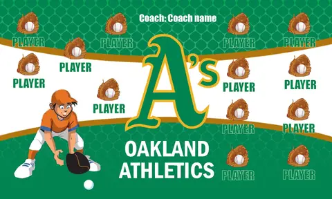 Oakland 3 Baseball Banner-softball-banners-ideas-picture