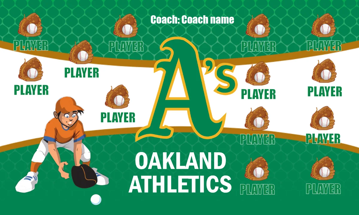 Oakland 3 Baseball Banner-softball-banners-ideas-picture