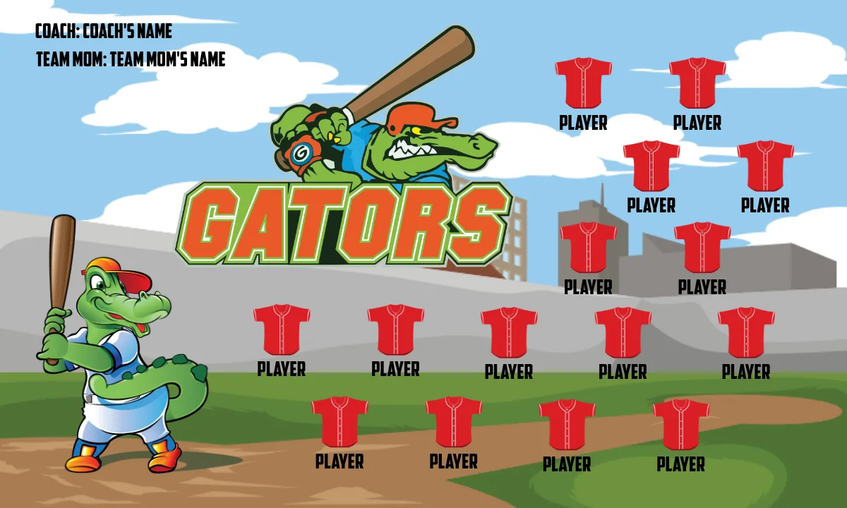 Gator Softball Banner-travel-softball-team-banners-picture