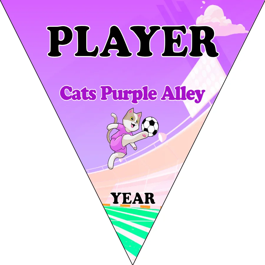 Cats Purple Alley Soccer Banner-soccer-banners-corona-ca-picture