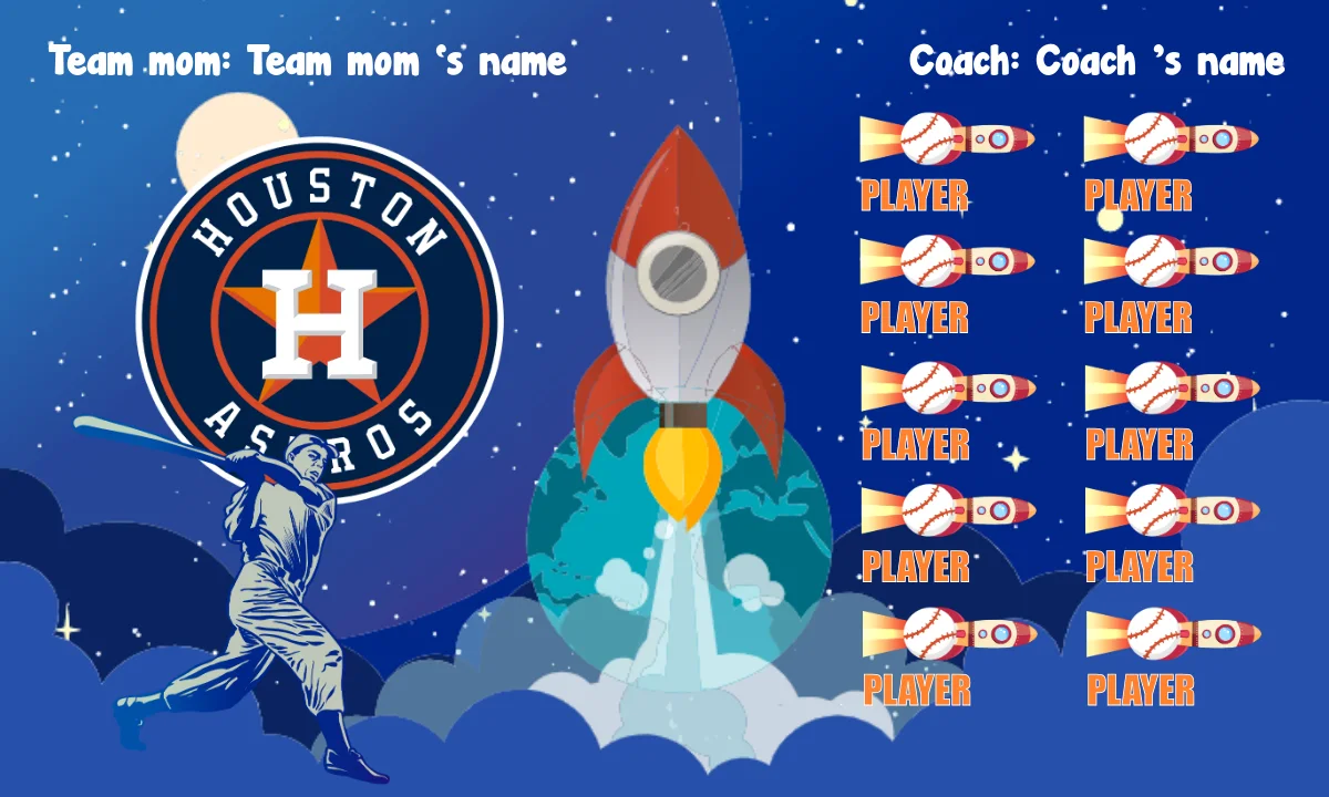 Houston Astros 2 Baseball Banner-baseball-team-banner-templates-images