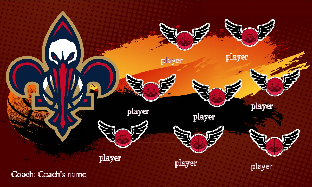 New Orleans Pelicans 2 Basketball Banner banner basketball cards images