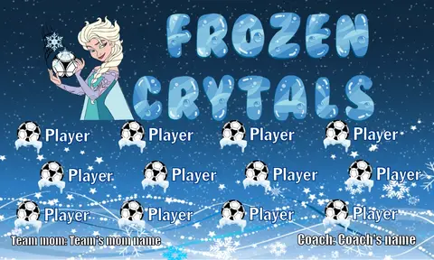 Frozen Crystals Soccer Banner-soccer-banners-ideas-picture
