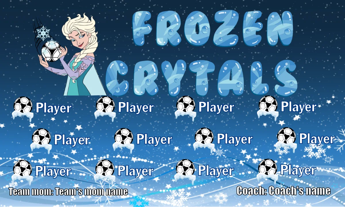 Frozen Crystals Soccer Banner-soccer-banners-ideas-picture