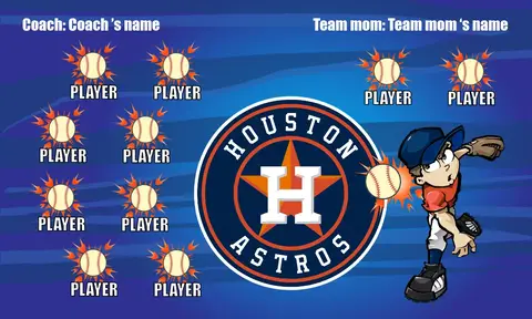 Houston 3 Baseball Banner-banner-baseball-board-game-images