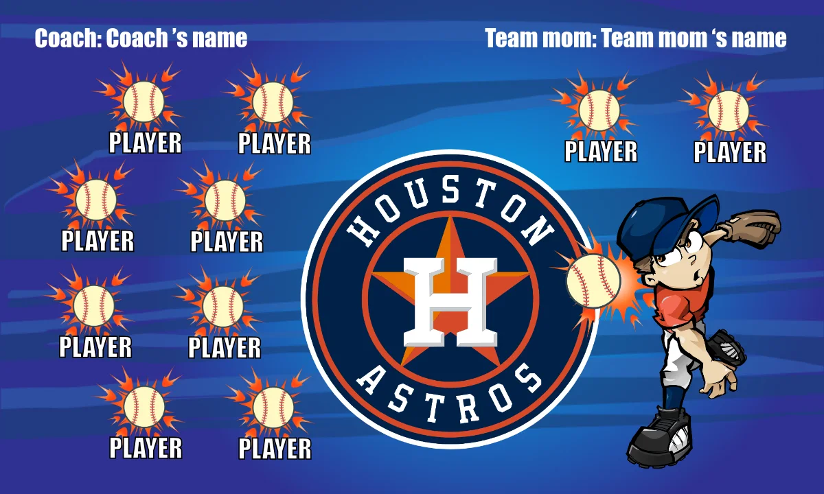 Houston 3 Baseball Banner-banner-baseball-board-game-images
