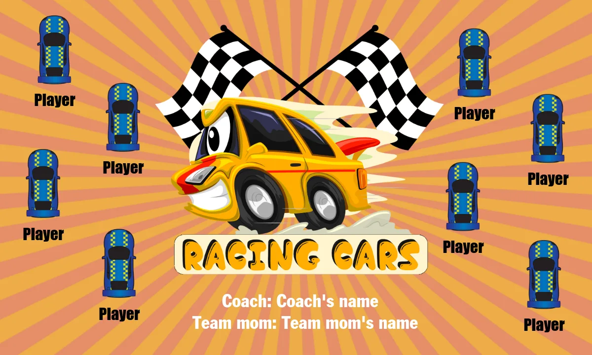 Racingcars Soccer Banner-soccer-banners-and-flags