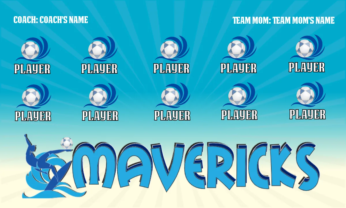 Mavericks 2 Soccer Banner-soccer-party-banner