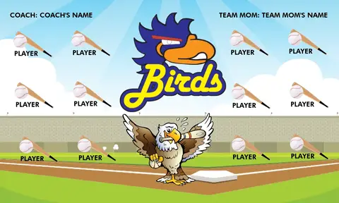 Bird 1 Softball Banner-softball-banner-templates-picture