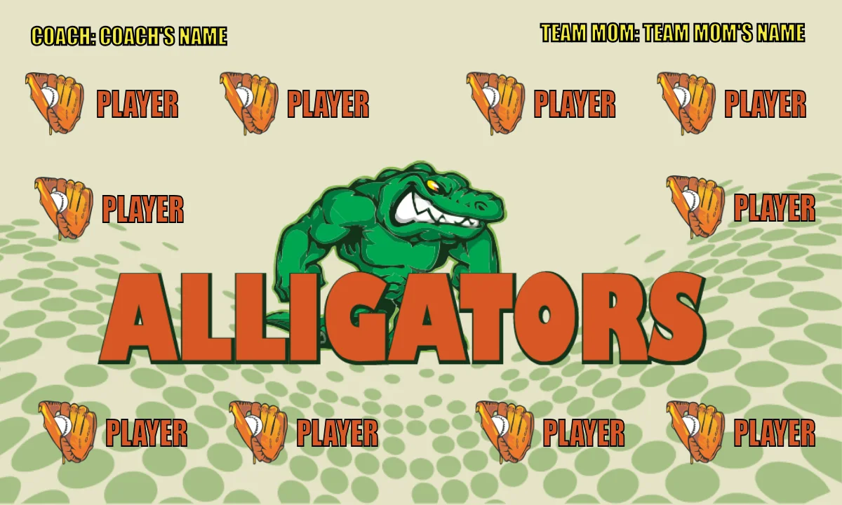 Alligators 5 Softball Banner