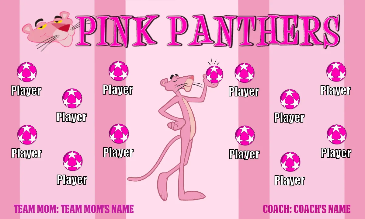 Pink Panthers Soccer banner-soccer-banners-ideas