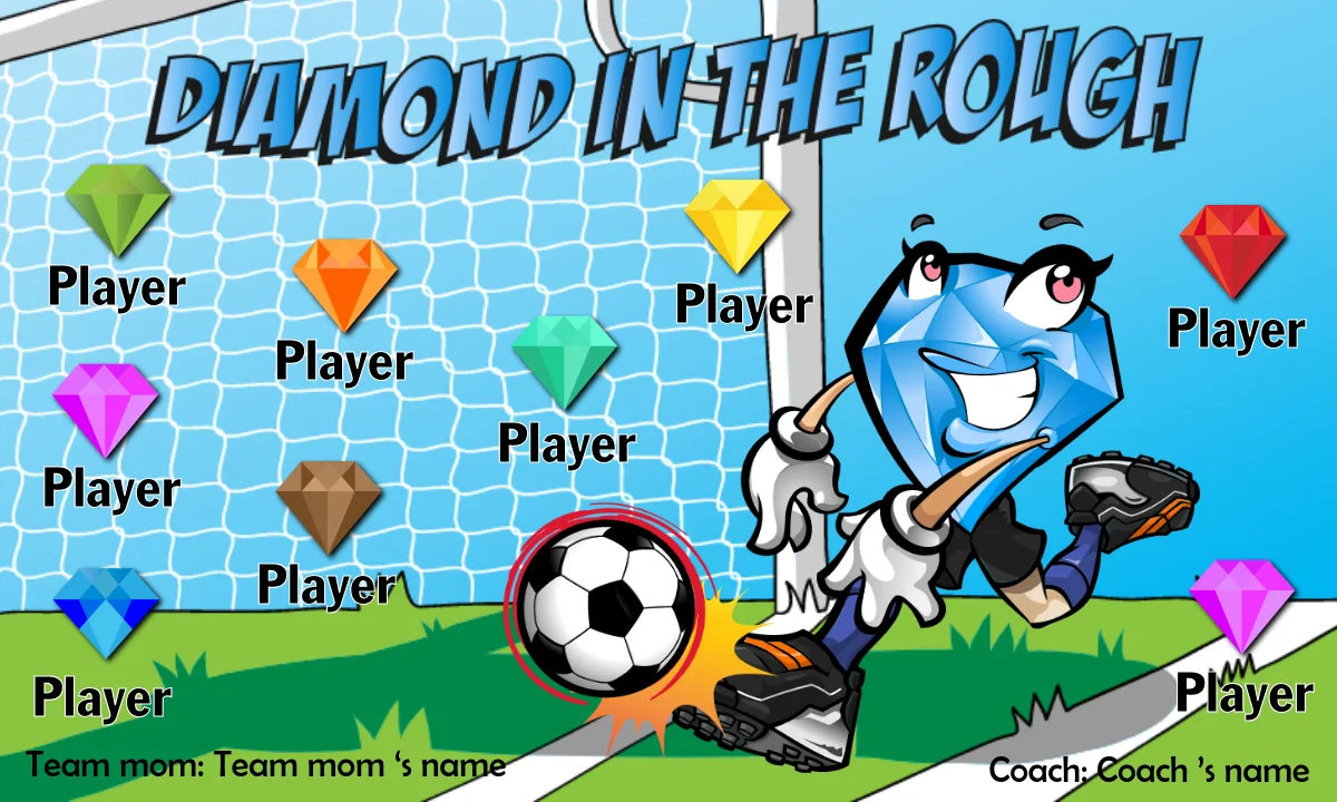 Diamond in Rough Soccer Banner-banner-soccer-image