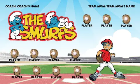 Smurfs 2 Softball Banner-travel-softball-team-banners-picture
