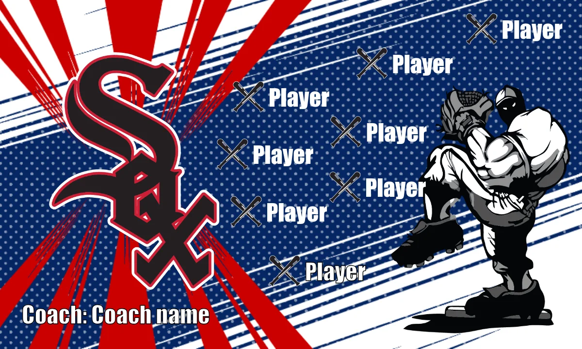 Chicago white Baseball Banner-modern-baseball-banner-images