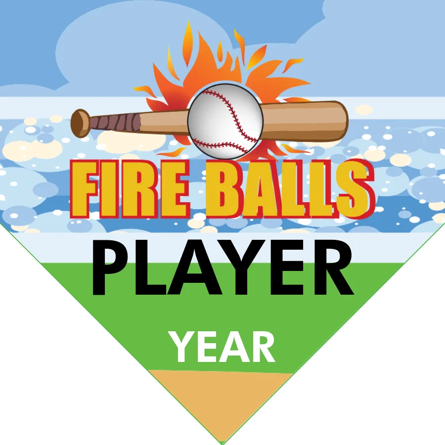 Fire Balls 2 Softball Banner-softball-banners-pennants-images