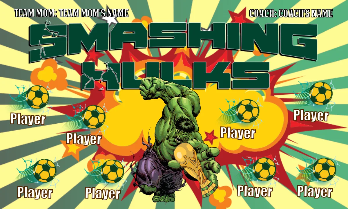 Hulk Smashing Soccer Banner-soccer-banner-pole-kit
