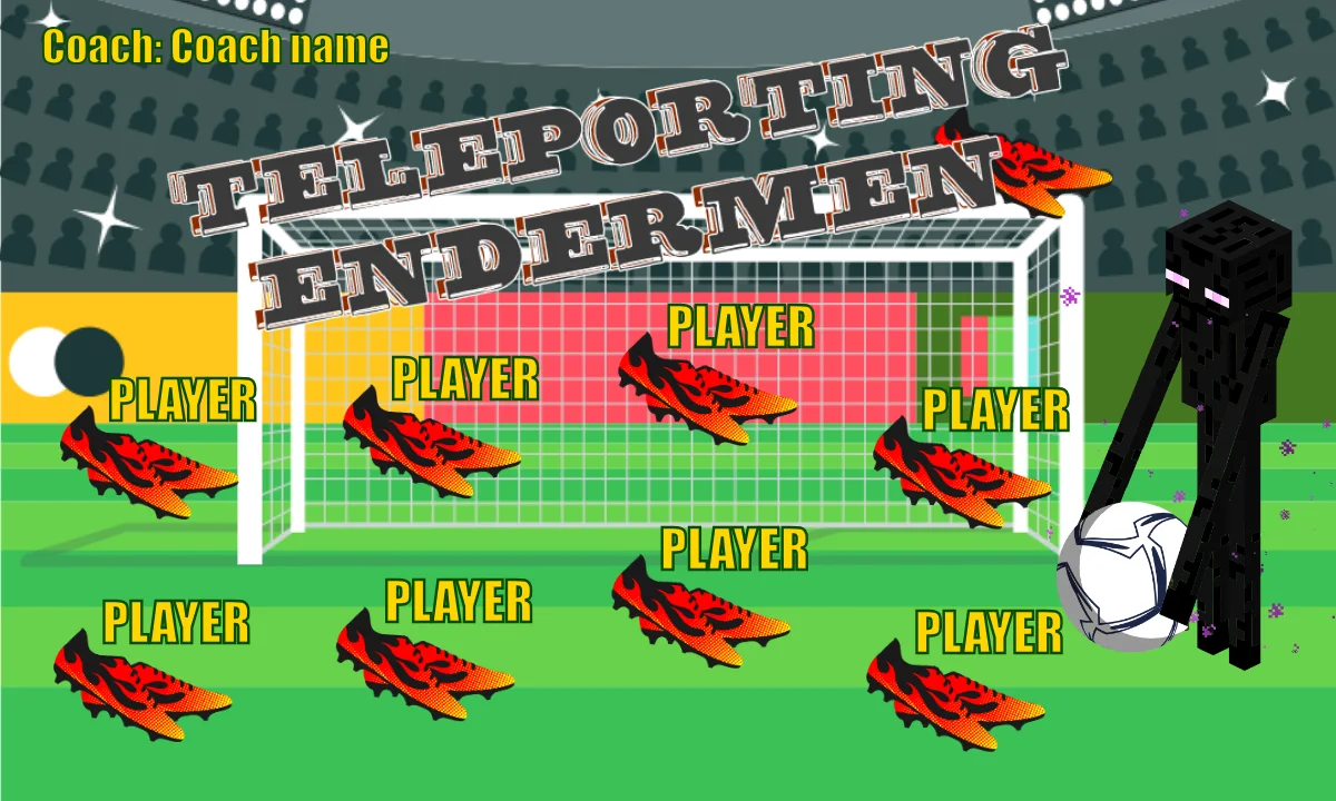Endermen Teleporting Soccer Banner-nike-soccer-banner