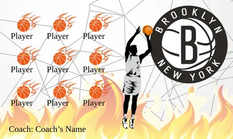 Brooklyn Nets 2 Basketball Banner