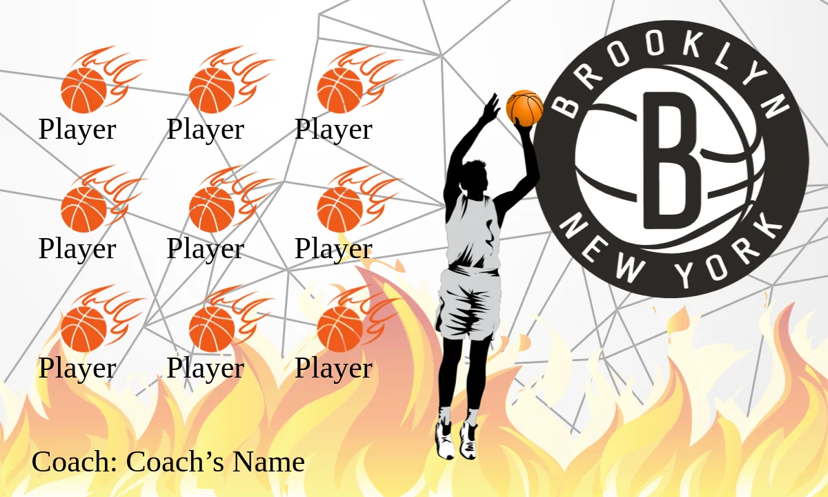 Brooklyn Nets 2 Basketball Banner