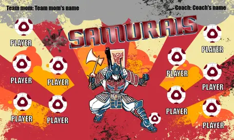 Samurais Soccer Banner,-soccer-team-banner-ideas-picture