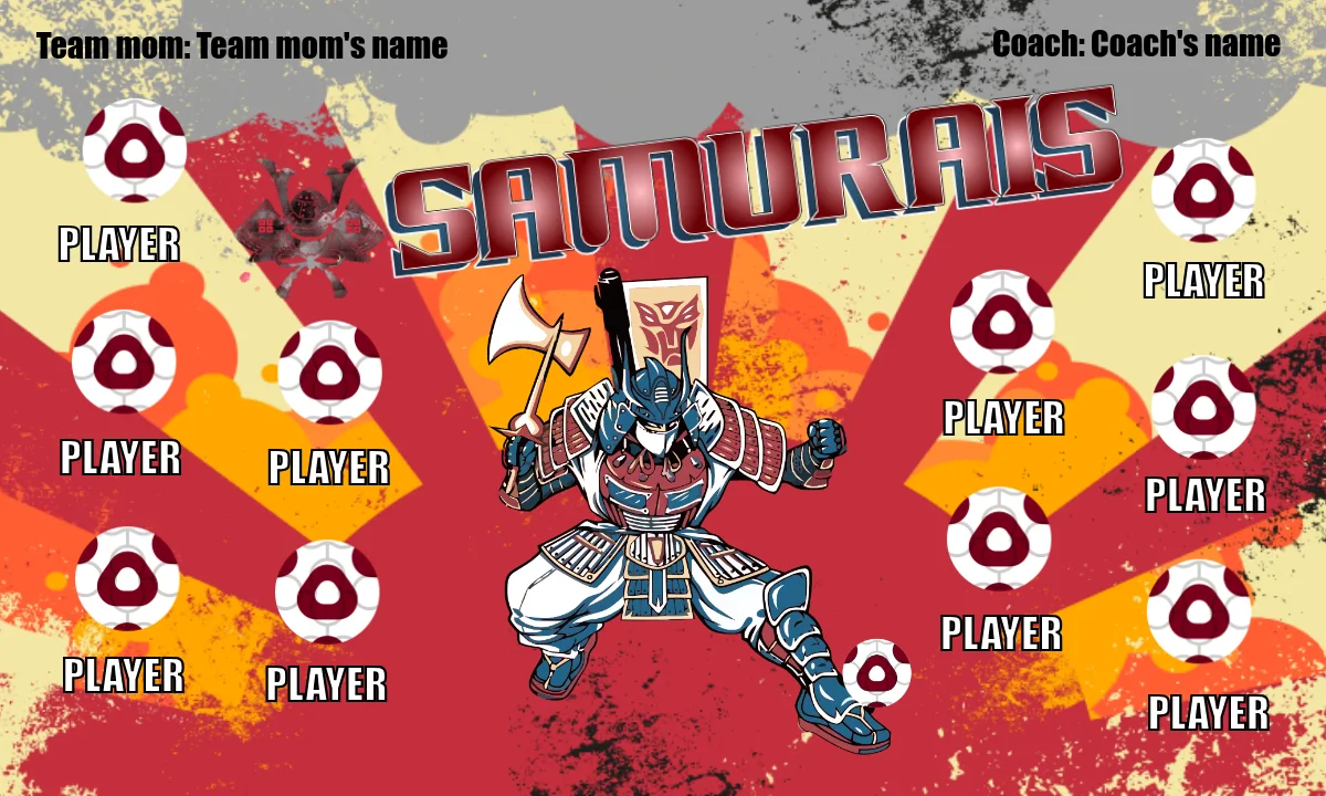 Samurais Soccer Banner,-soccer-team-banner-ideas-picture