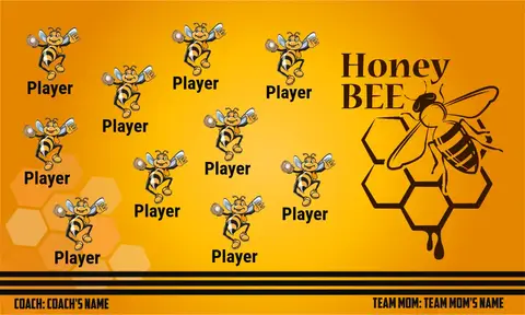 Honey Bees Softball Banner-cheap-softball-banners-images