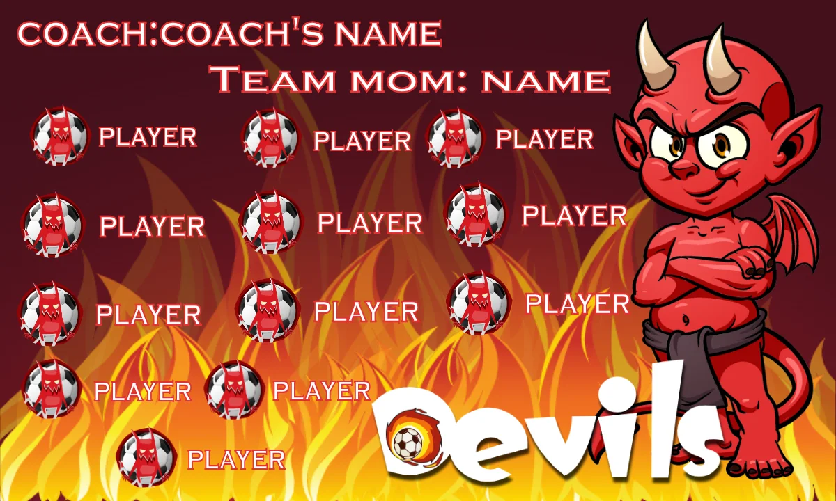 Devils Soccer Banner,-soccer-banner-flags-picture