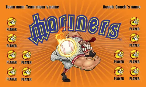Mariners 3 Baseball Banner-baseball-banner-printing-images