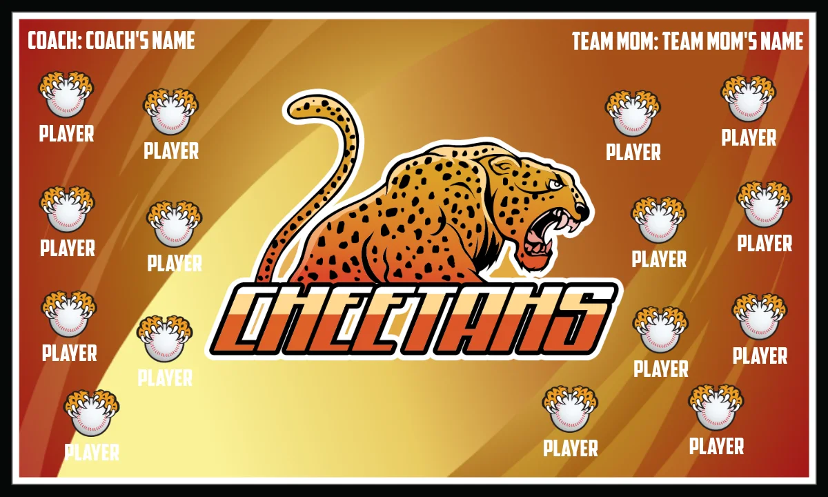 Cheetahs 2-brown-yellow-hem-softball-banners-ideas-picture