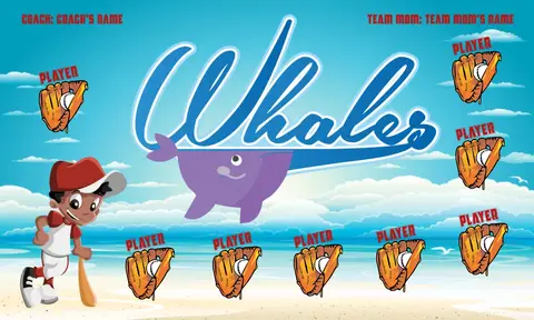 Whales 1 Softball Banner-airbrushed-softball-banners-picture