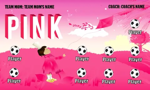Pink 3 Soccer Banner-soccer-banners-ideas