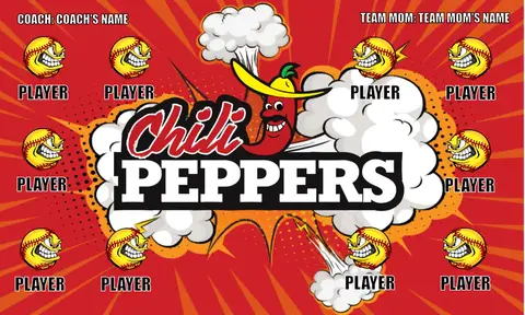 Chill Peppers 2 Softball Banner