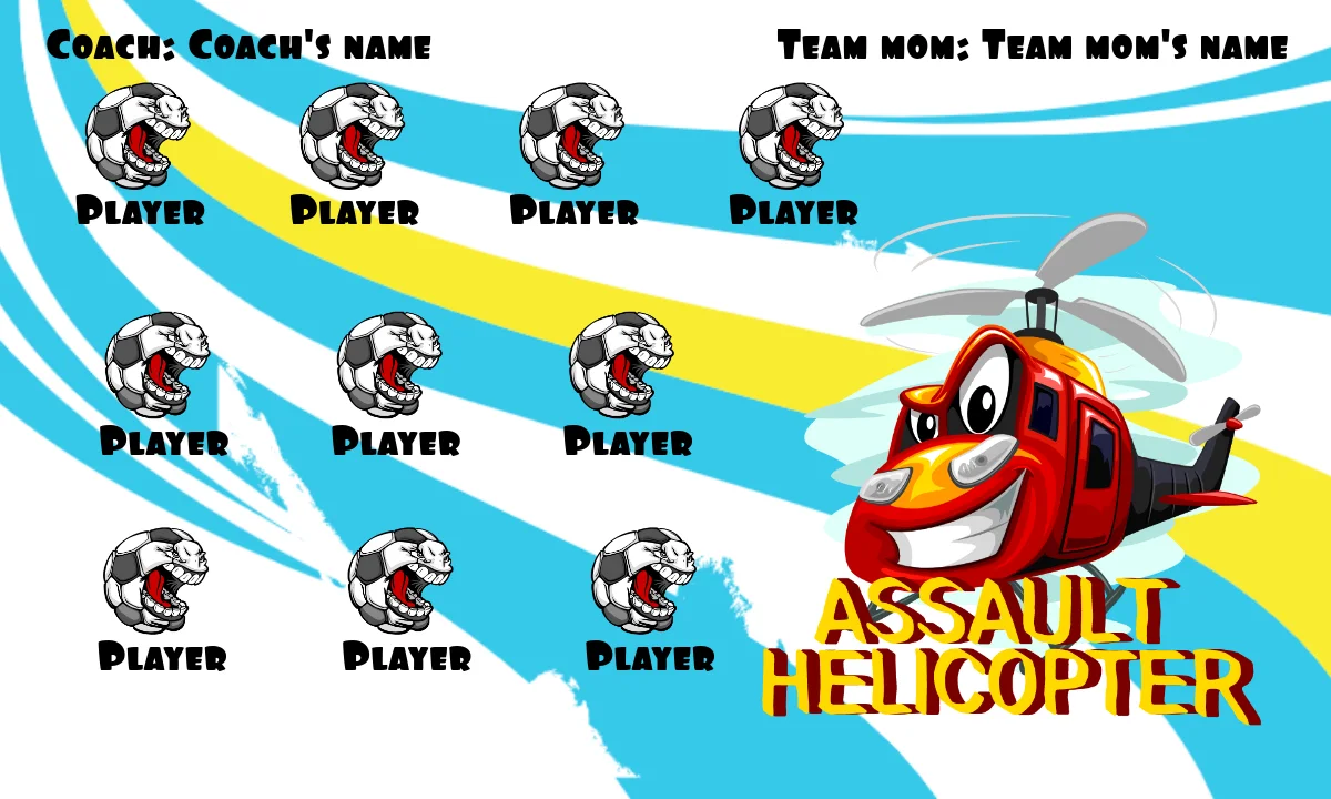 Assault Helicopter Soccer Banner-soccer-banner-prices-picture