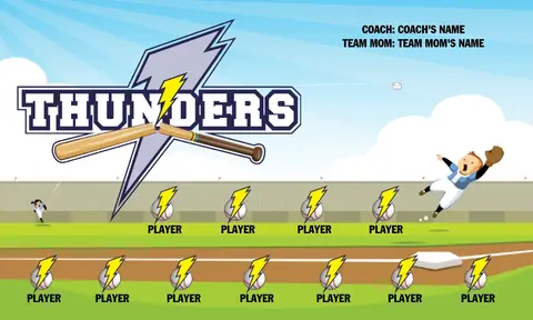 Thunders 1 Softball Banner-fastpitch-softball-team-banners-picture