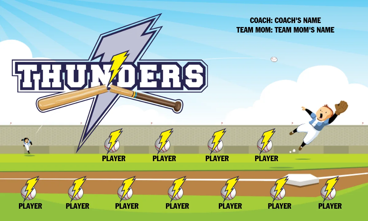 Thunders 1 Softball Banner-fastpitch-softball-team-banners-picture