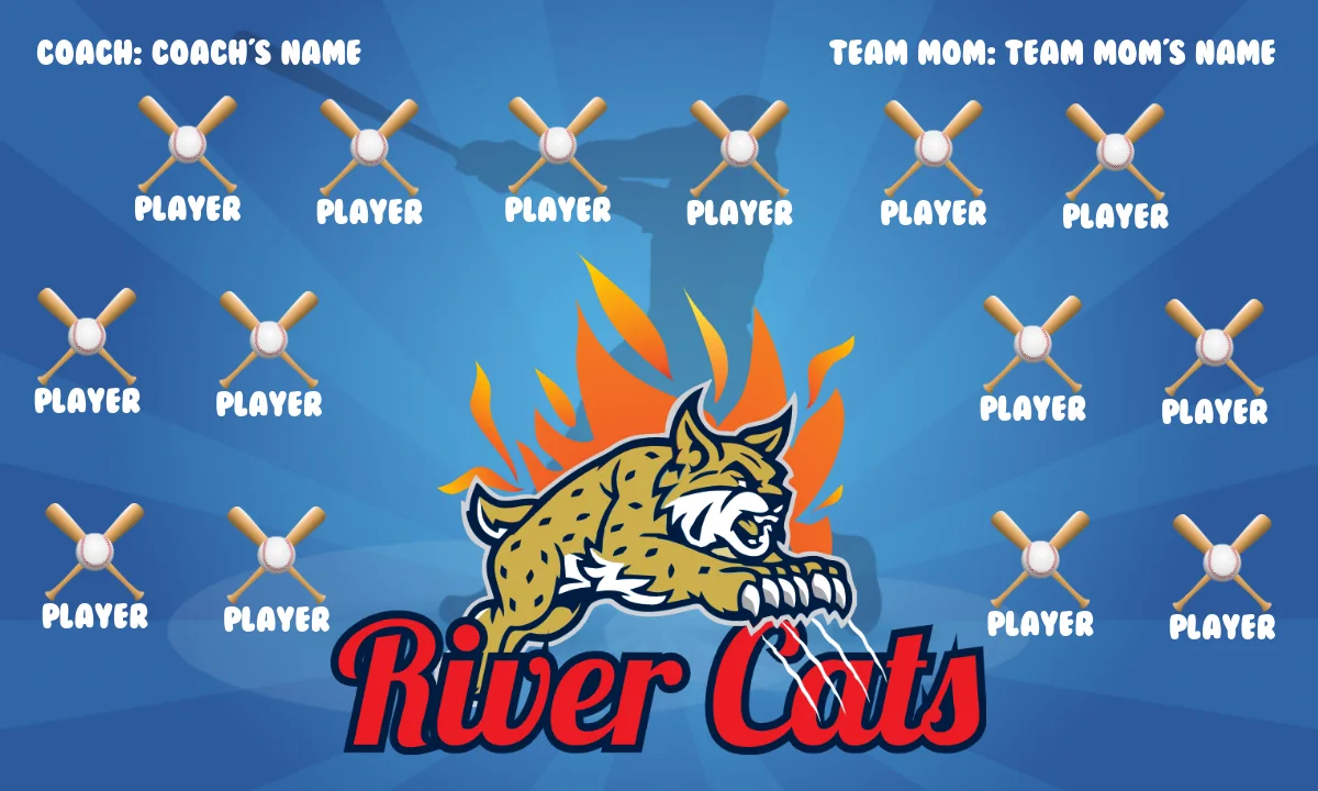 River Cats 2 Softball Banner-all-star-softball-banners-images