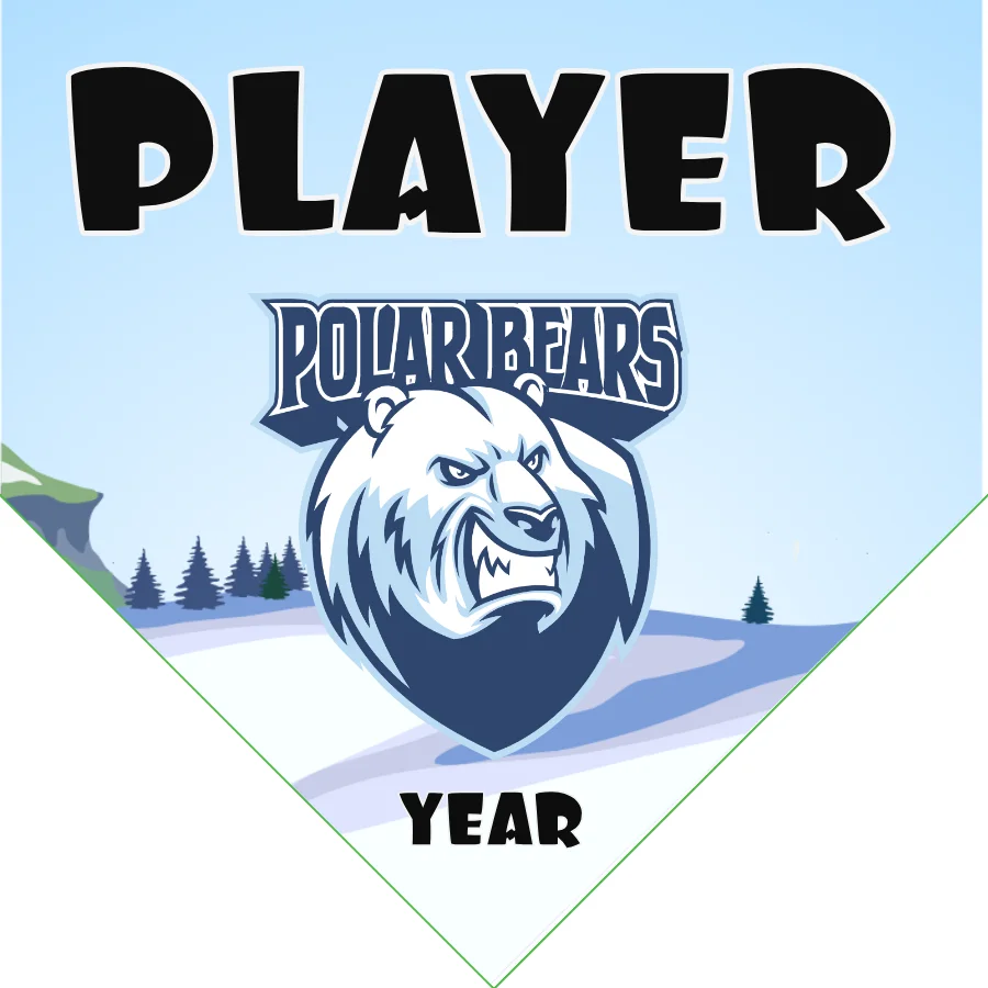 Polar Bears Softball Banner-softball-dugout-banner-images