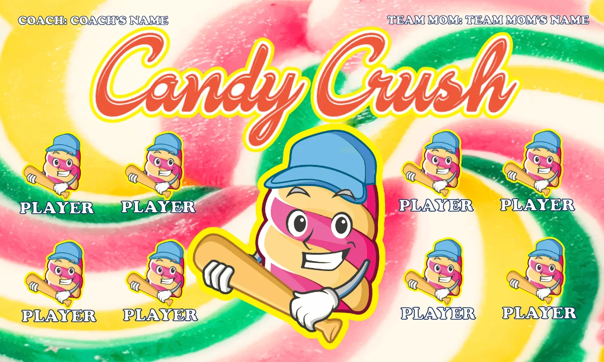 Candy Crush Softball Banner