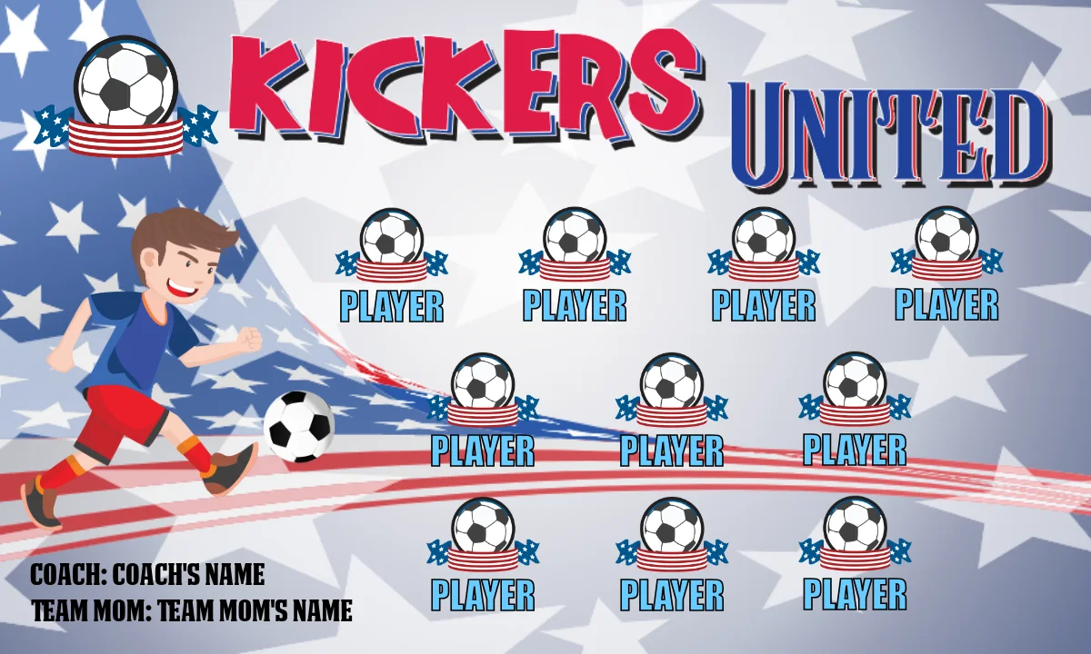 Kickers United Soccer Banner-homemade-soccer-banner-ideas