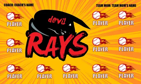 Devil Rays 2 Softball Banner