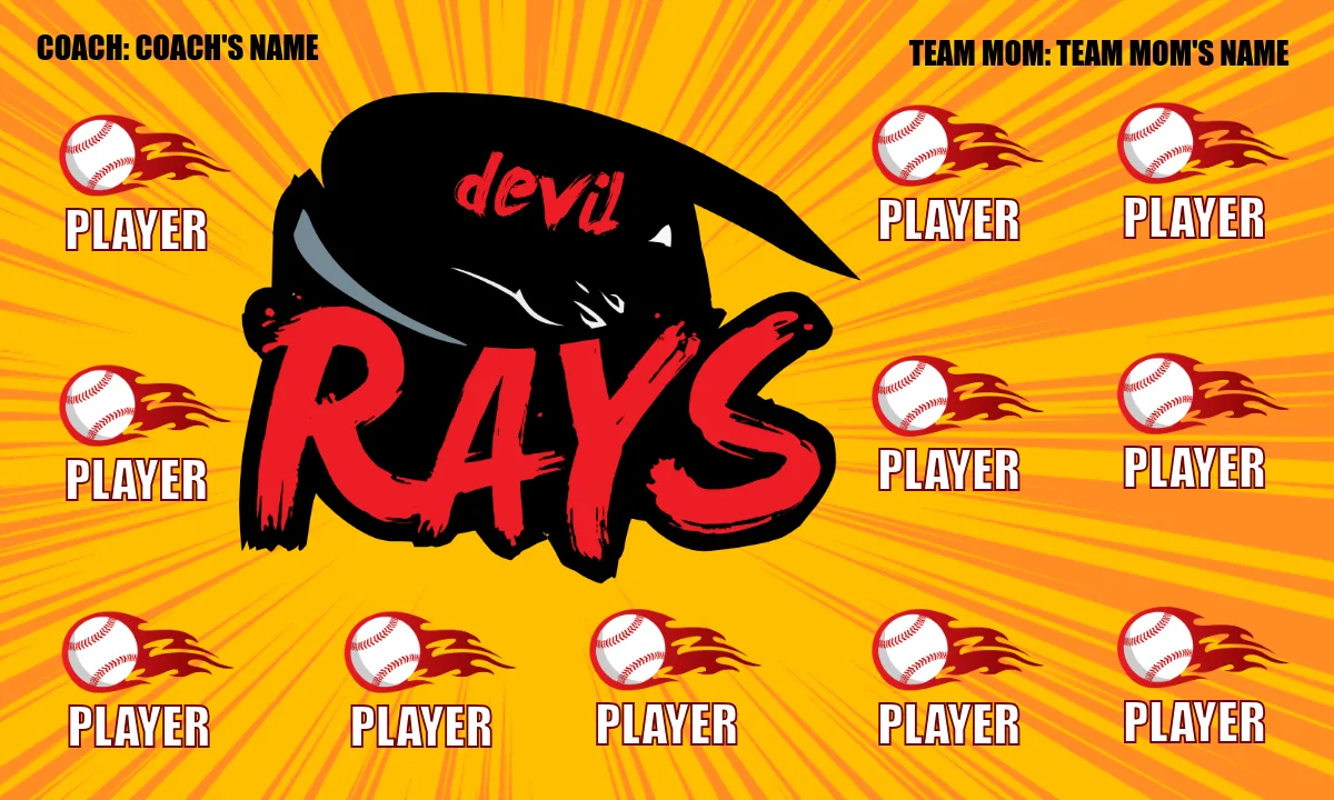 Devil Rays 2 Softball Banner
