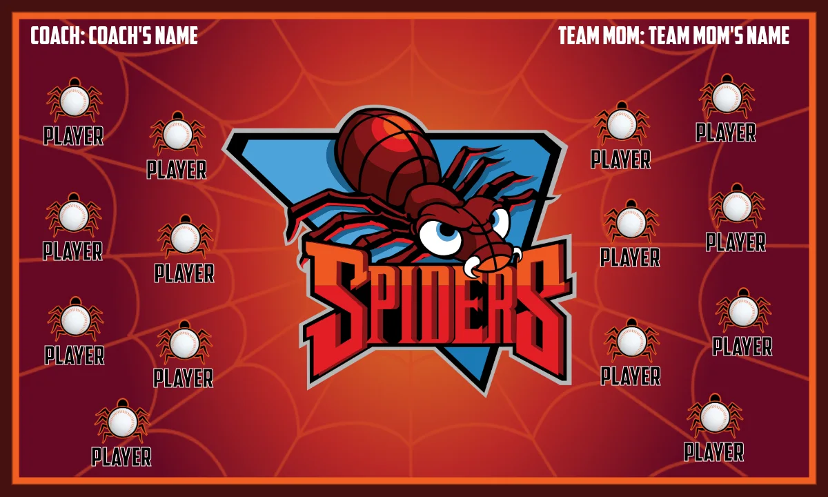 Spiders-red-bg-hem-softball-banner-ideas-picture