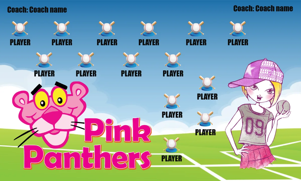 Pink Panthers 2 Softball Banner-softball-banner-quotes-images