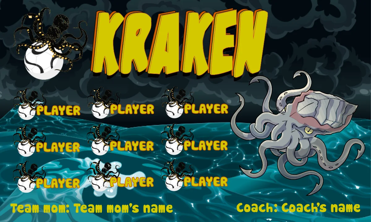 Kraken Release Soccer Banner-soccer-banner-gallery-picture