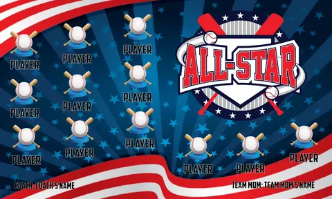 All Star 4 Baseball Banner -homemade-softball-team-banners-images