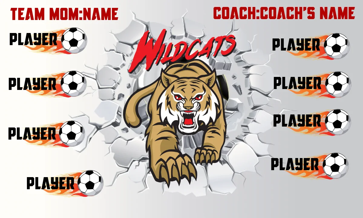 Wildcats 2 Soccer Banner,-soccer-banner-templates-picture