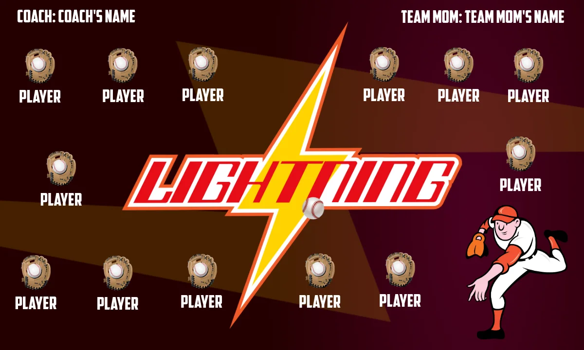 Lightning 2-yellow-red-hem-homemade-softball-banner-ideas-picture
