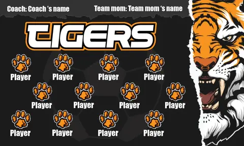 Tigers 4 Soccer Banner-soccer-banner-samples-picture
